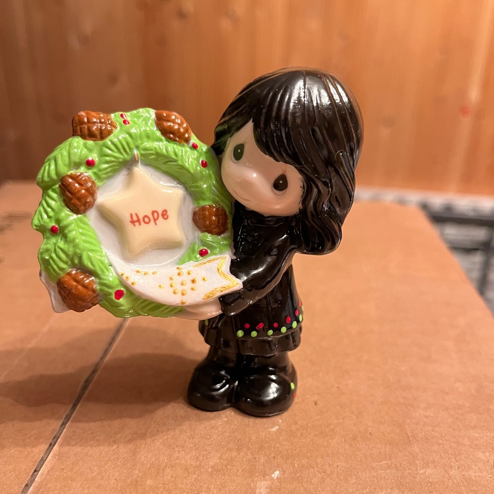 Gothic Cuties Precious Moments Handpainted Holiday Hope Girl